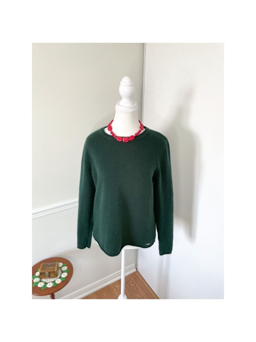 Calvin Klein Crewneck Stretchy Forest Green Sweater S